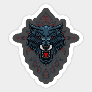 Wolf Mandala Sticker